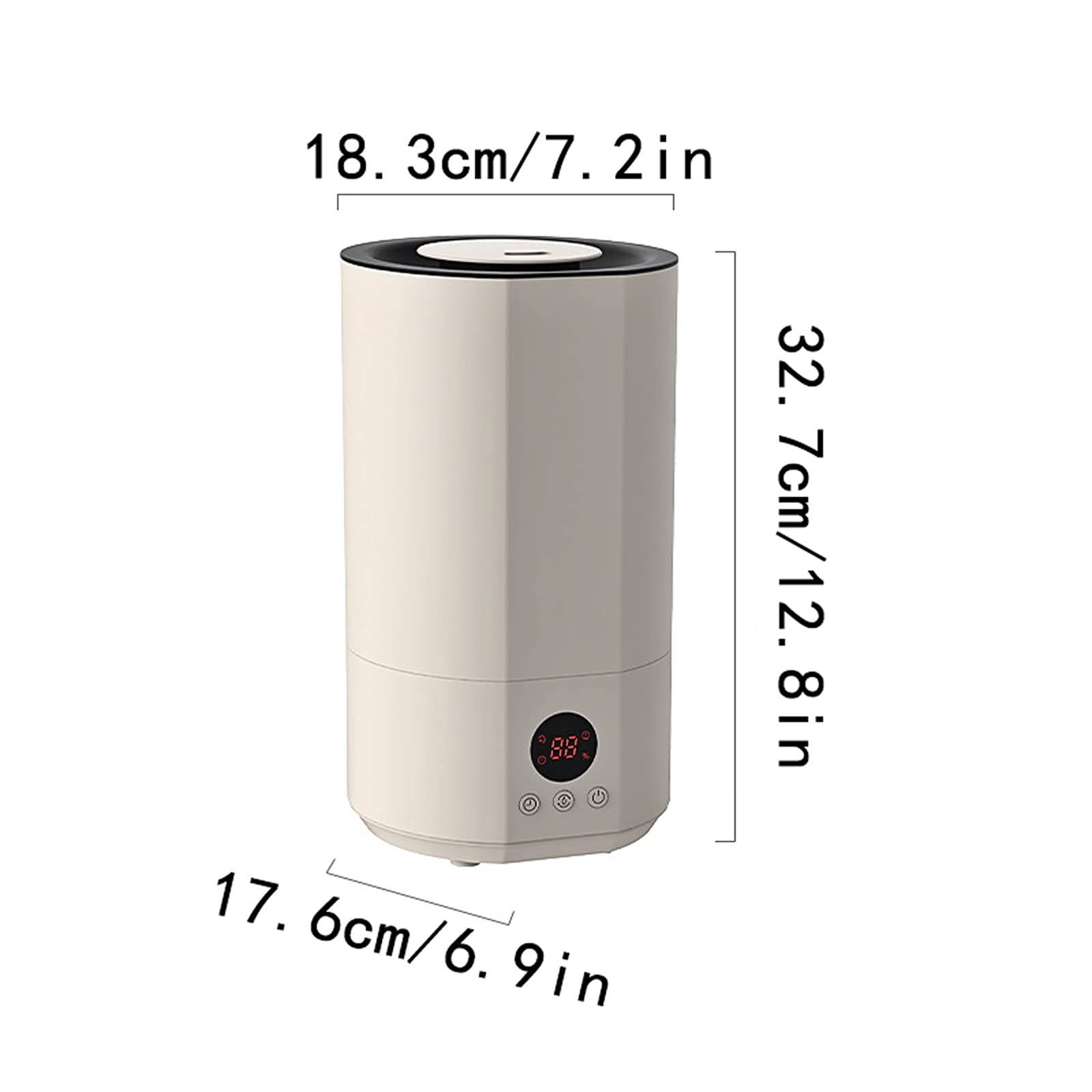 HASMI Umidificatore Ambiente Umidificatori d'Aria ad ultrasuoni, riempire umidificatori di Nebbia Calda e Fresca for Camera da Letto, modalità Auto e Sleep, Arresto Automatico Domestico Umidificatore