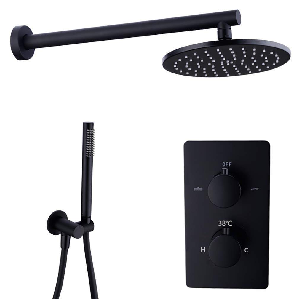 Mitigeur de douche thermostatique en laiton noir pour créer une ambiance spa relaxante chez soi