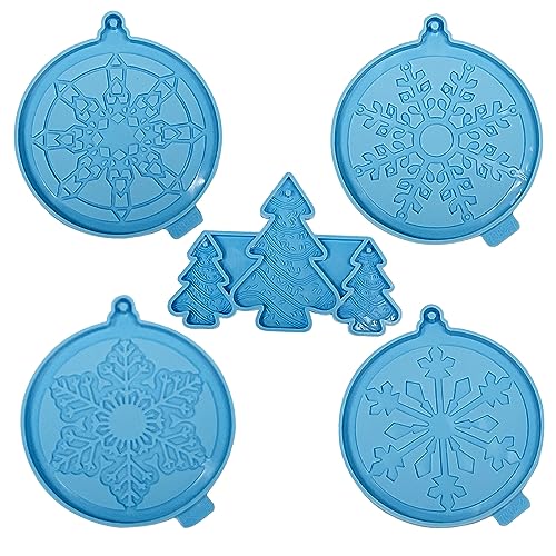 Ashuxxn 5 Pezzi Stampi di Natale in Resina