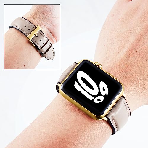 Image of BINLUN Leather Silicone Bands Compatible with Apple Watch 38mm 40mm 41mm 42mm 44mm 45mm 46mm 49mm Sweatproof Replacement Strap for iWatch 11 /10 /9 /8 /7 /6 /5 /4 /3 /2 /1 /Ultra /SE Men Women