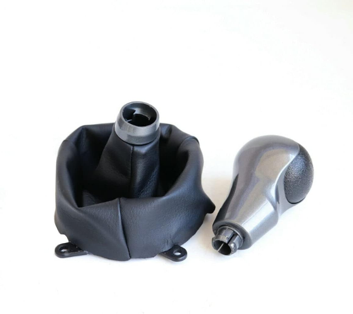 Manual Gear Shift Knob 5 Speed with Black Leather Boot fit for Honda Civic 2006-2011 DX EX LX Shifter Lever Stick Head