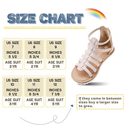 Flyfuppy Girls Sandals Cute Open Toe Gladiator Sandals For Girls Casual Summer Shoes (Toddler/Little Kid) Pink Us 12 #TOP5