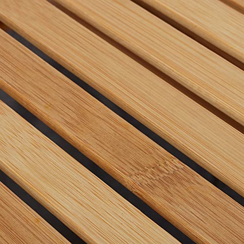 Relaxdays Estante Triple Cesto Ropa Sucia, Cubo Colada, Armario Lavandería, Bambú, 70x50x30,5 cm, Madera Natural/Gris - imagen 8