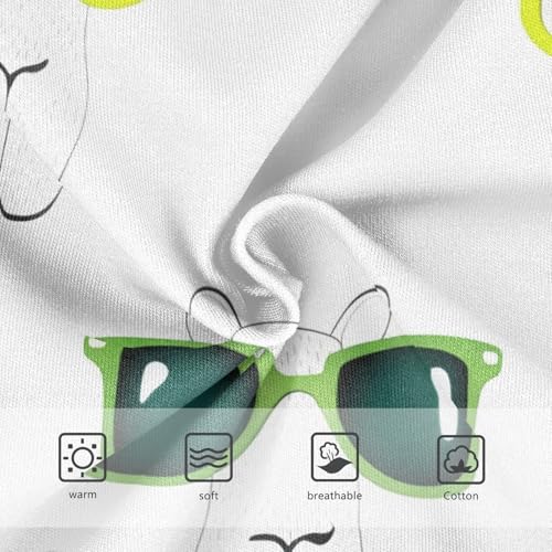 Cool Llama Faces White Girls Underwear Toddlers 2t Cotton Little Girl Panties Cartoon Kids Undies Briefs3