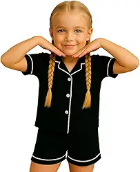 Pijama Infantil Menina Verão Americano Blusa com Gola e Short Brenda