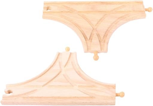 Bigjigs Rail T-Junction Track Pack of 2 - Other Major Wooden Rail Brands are Compatible