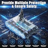 8000mAh Battery Replacement for Dyson V8 Battery, Compatible with Dyson V8 Animal/Absolute/Fluffy Line-Free Vacuum Handheld Vacuum Cleaner(1 screwdriver + 2 filters + 1 brush + 3 screws) - Image 4