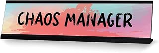 Chaos Manager Designer Series Desk Sign, Novelty Nameplate (2 x 8")
