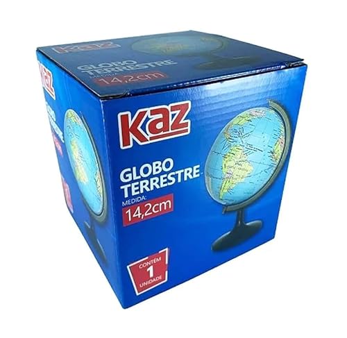 Globo Terrestre Giratorio Mesa Mapa Mundi Político Escolar 14,2 cm Eixo Com Medidor Geopolítico Esco