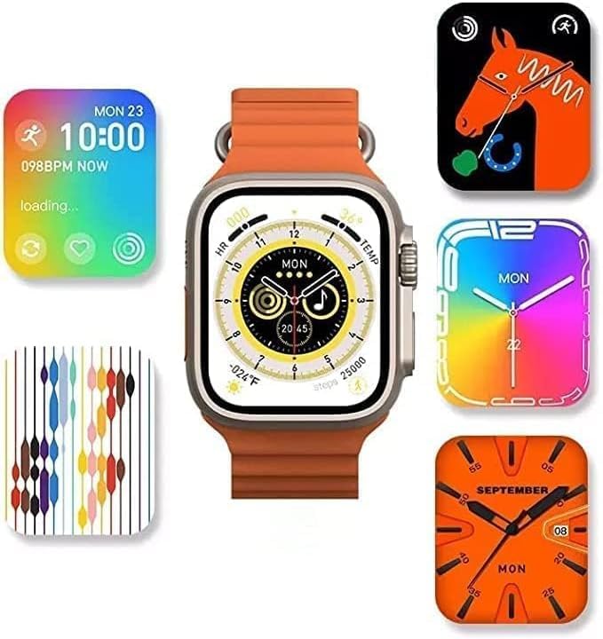 X8 Ultra Smart Watch (ORANGE), Bluetooth, Cellular