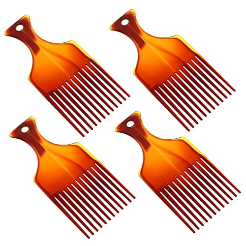 MUSISALY 4個サロン用オイルヘアコーム 厳選された広歯デザイン 髪や頭皮に優しいヘアスリングブラシ 男性の日常ケアに適した耐久性のある軽量櫛