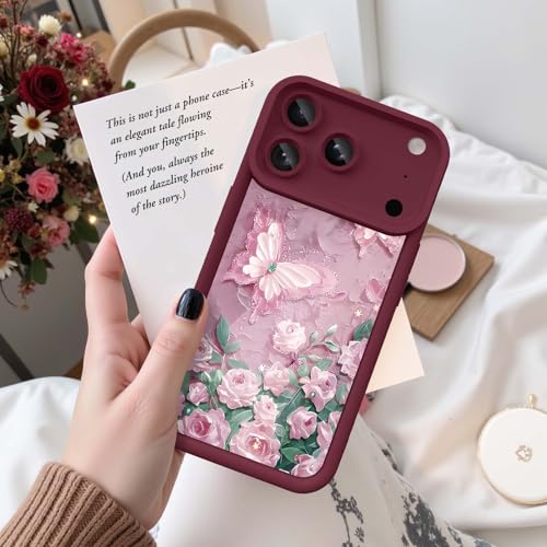 FUXICASE for iPhone 17 Pro Max Case, Creative Butterfly Pattern Design for Girl Women, Soft Silicone ShockProMaxof Anti-Scratch ProMaxtection Phone Cover for iPhone 17 Pro Max (3D Rose Butterfly) by FUXICASE - Used condition - Image 3