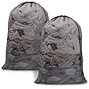 Meowoo 2Pcs Laundry Bags with Drawstring,70×90cm Mesh Laundry Bags for Delicates Heavy Duty Net Washiing Bag for Washing Machine