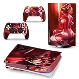 Full Set Skins Compatible with Ps5 Console Controller Disc Edition, Vinyl Decal Stickers, 4