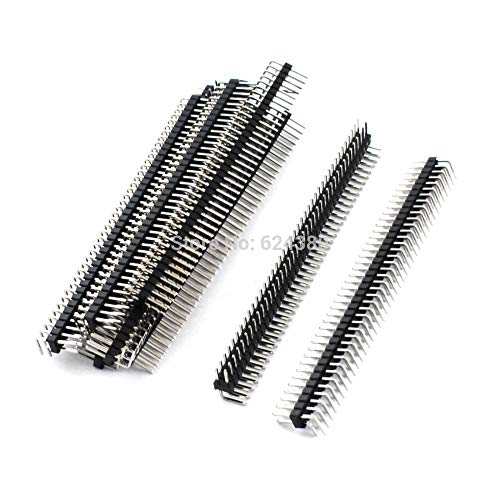 Udith 100 Pcs Lot 2x40 80Pin 2.54mm Double 2 Row Right Angle Male Pin Header Connector Strip 90 Degree PBC Ardunio Discount