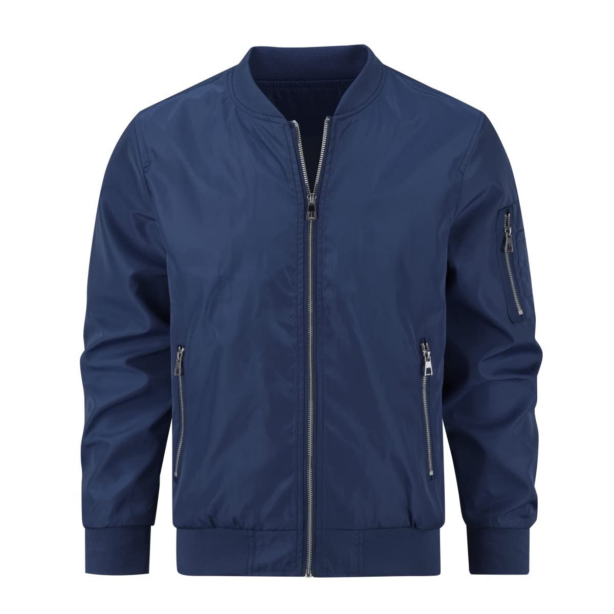 YOUTHUP Blouson Homme Veste Imperméable Décontracté Jacket Printemps été de Couleur Unie Col Debout