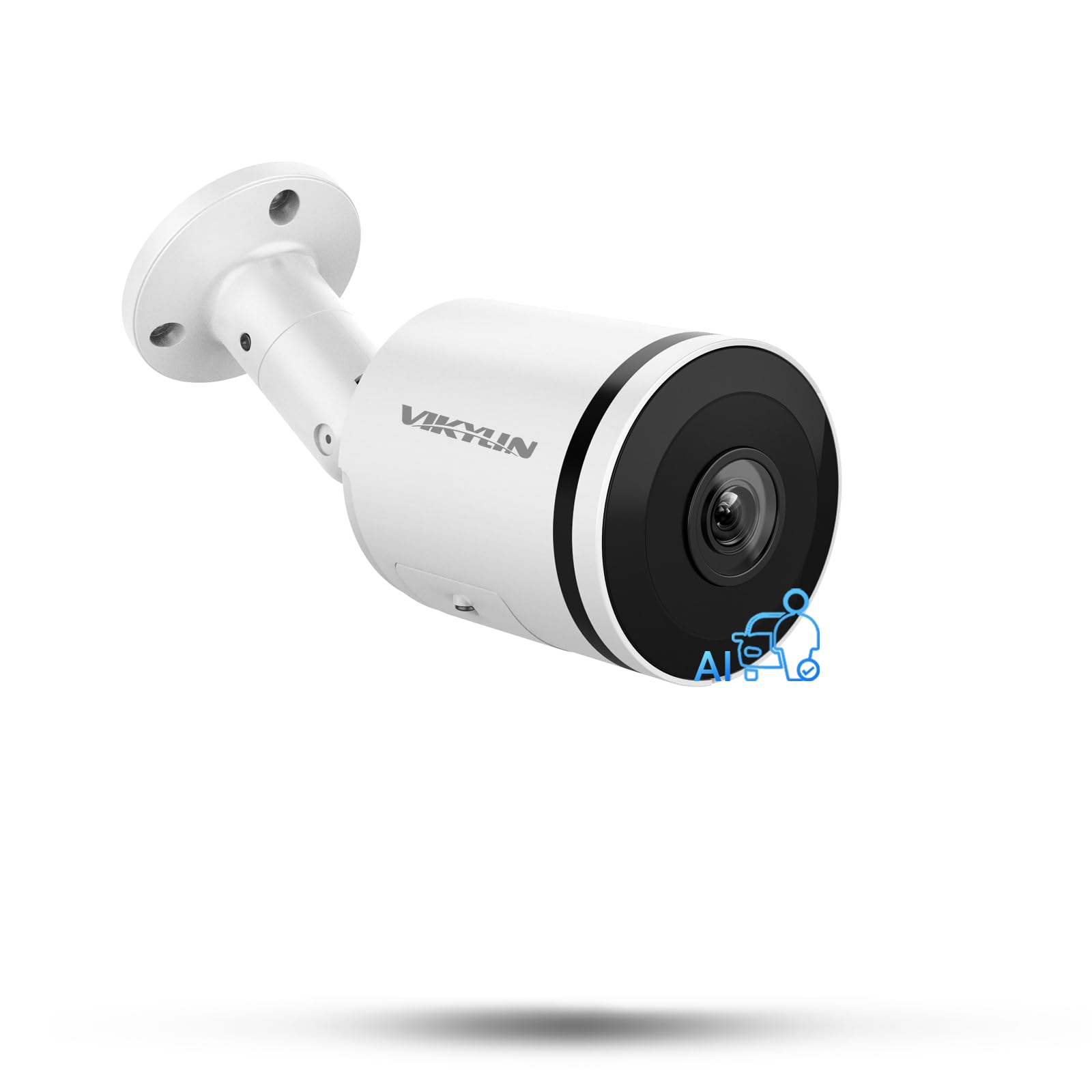 VIKYLIN 8MP PoE IP Security Bullet Camera Outdoor with 98ft IR Night Vision