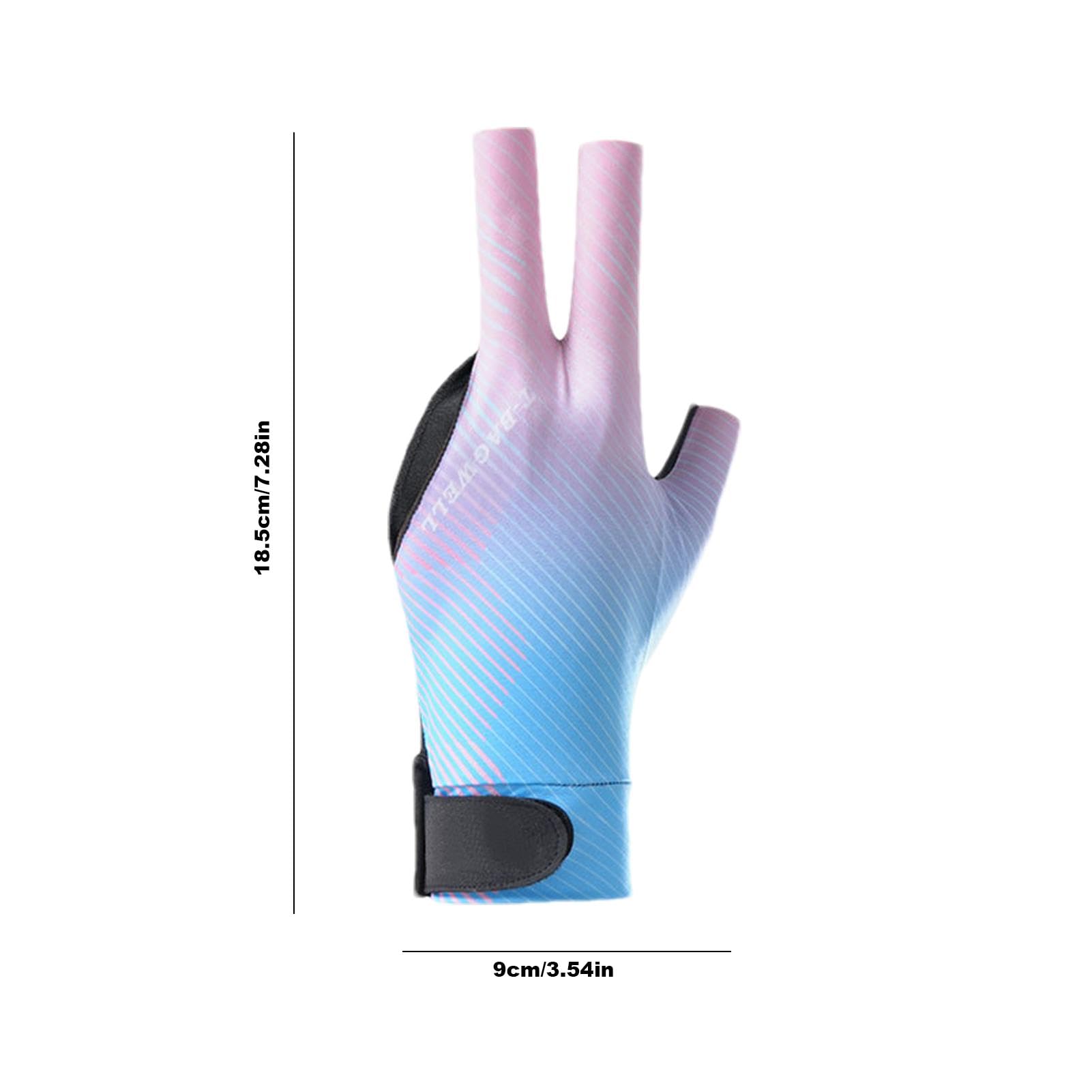 Guanto Da Biliardo A 3 Dita O-Min - Lycra Nero/grigio, Dynamic, Nuovo