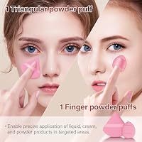 Makeup Brushes Set, Mlemle Professional 26 Pcs Makeup Kit, Include Powder Foundation Concealers Blush Eye shadows Eyebrow 21 Pcs Makeup Brushes and 2 Powder Puff, 3 Makeup Sponge(A01-Pink) — image 6
