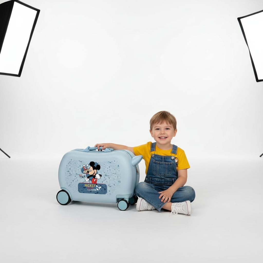 Joumma Disney Mickey Road Trip walizka dziecięca niebieska 45 x 31 x 20 cm twarda ABS 24,6 l 1,8 kg 4 koła bagaż podręczny, Niebieski, walizka dziecięca