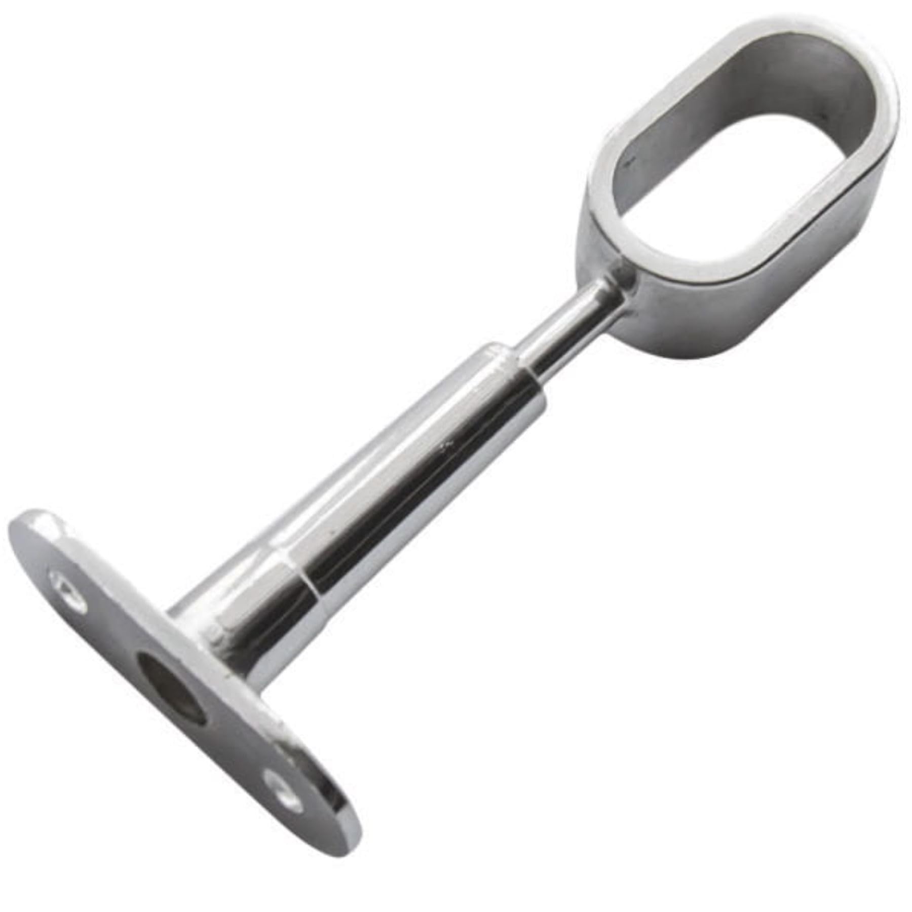 Ianpav Chrome Wardrobe Rail Centre Run Bracket Kit Oval 30X15mm Support