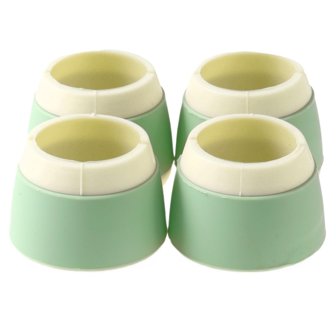 Lot de 4 capuchons de pieds de bureau, housses de pieds de canapé réutilisables en silicone pour meubles - Bouchons de protection de sol antidérapants (vert, rond)