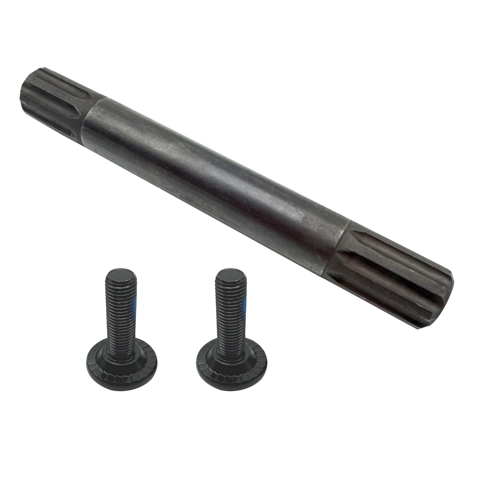 Memiuyelay 8 Spline CHROMOLY BMX Spindle 5.9“ Fit for 19mm Bottom Bracket with 2 Bolts Chrome-Molybdenum Steel Material Black