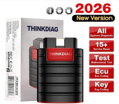Thinkdiag OBD2 Bluetooth Scanner, All System OE Level Car Diagnostic Tools with Active Test, ECU Coding,15+ Service Functions All Software 1 Year Free fits for iPhone & Android Phone - 2