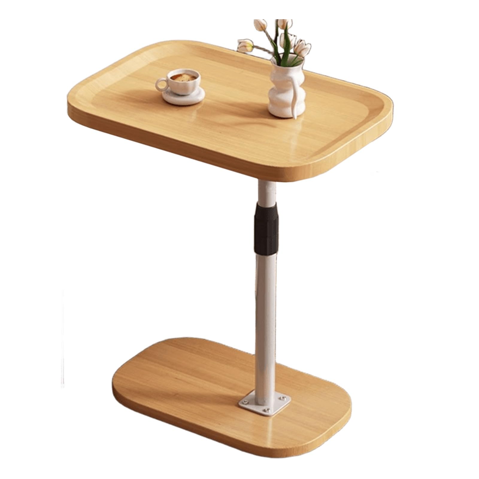 Table de chevet rotative à 360° Did : meuble de nuit réglable à dessus concave épais