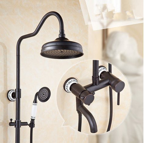 Mitigeur douche pluie complet avec pommeau laiton et douchette