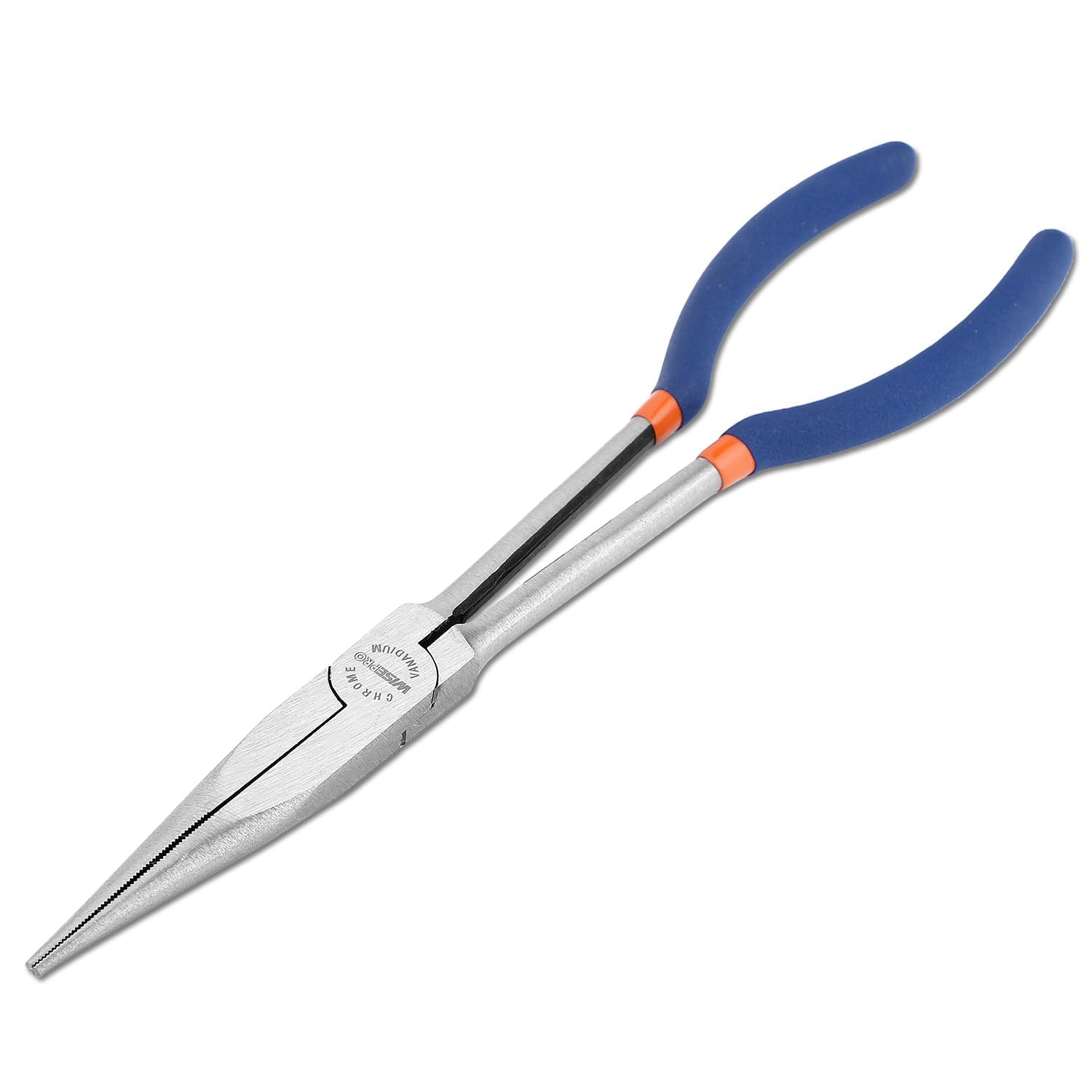 Wisepro Blue 11 Inch Extra Long Reach Needle Nose Pliers, Straight Long Nose Pliers For Wire Processing, Home Repairing