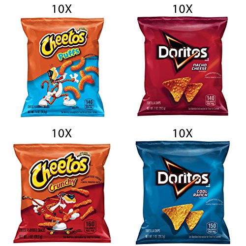 FritoLay Doritos & Cheetos Mix (40 Count) Variety Pack Sweetsandnibbles