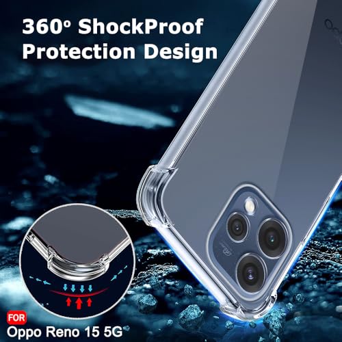 Image of TheGiftKart Crystal Clear Back Cover Case for Oppo Reno 15 5G | Shockproof Soft TPU Case | Cushioned Edges for Ultimate Protection Back Cover Case for Oppo Reno 15 5G (TPU, Transparent)
