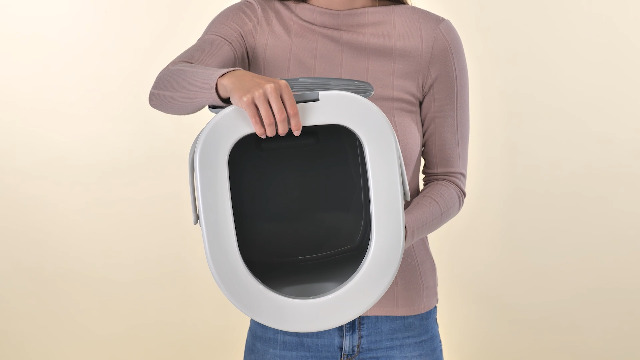 BranQ - Home essential Mobiel campingtoilet 22 liter met 20 stuks biologische toiletzakken, kunststof, met max. draagkracht tot 120 kg, lichtgrijs, 22 l