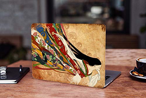 Image of Galaxsia Floral Girl D1 Vinyl Laptop Skin /Sticker /Cover /Decal Compatible for Any 14 Inches Laptop (Hp /Dell /Sony /Acer /Lenovo /Asus. Etc) Or Notebook.