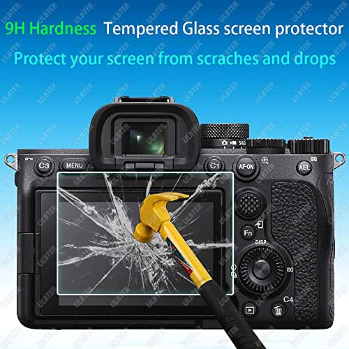 ULBTER Screen Protector for Sony Alpha ZV-E1 ZVE1 A7 IV Alpha 7 IV A7IV 7IV Camera, 0.3mm 9H Hardness Tempered Glass Cover Anti-Scrach Anti-Fingerprint [3 pieces]