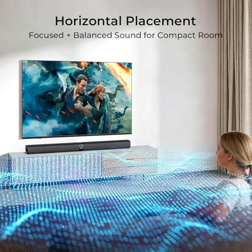 Sound Bar for Smart TV, Soundbar with Bluetooth/ARC/Opt/AUX Connect, Auto Volume Boost, 3 Equalizer Modes, 2 in 1 Detachable Soundbar for TV/PC/Gaming/Projectors - Image 4