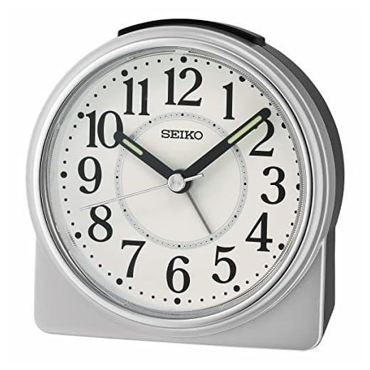 Seiko Marui Bedroom Alarm Clock, Silver