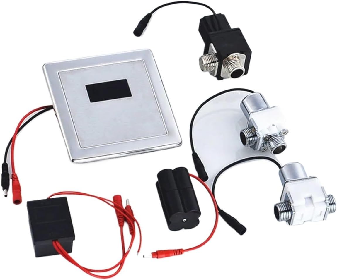 Induction Sensor Urinal Flush Valve,Automatic Infrared Panel,6V Solenoid Battery Box Transformer Accessories(DC Sensor Urinal A)