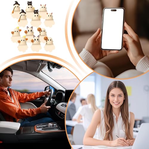 Figurita para funda de teléfono autoadhesiva de Halloween set de 12 piezas de decoración superior 4