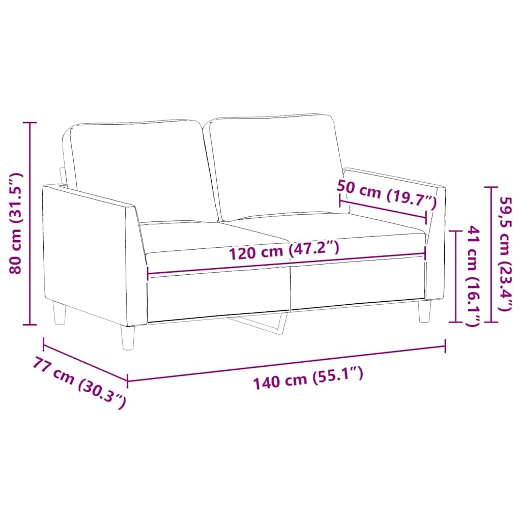 Quoril Canapé 2 places en cuir synthétique crème 120 cm avec fonction couchage et espace de rangement design moderne pour salon, chambre d'amis, salon peu encombrant, confortable et durable