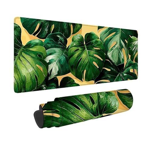 Tapis de souris géant feuilles vertes pour organiser et protéger votre bureau