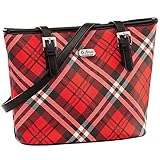 Fox Valley Traders B.AmiciTM Expressions Saffiano Plaid Tote Bag