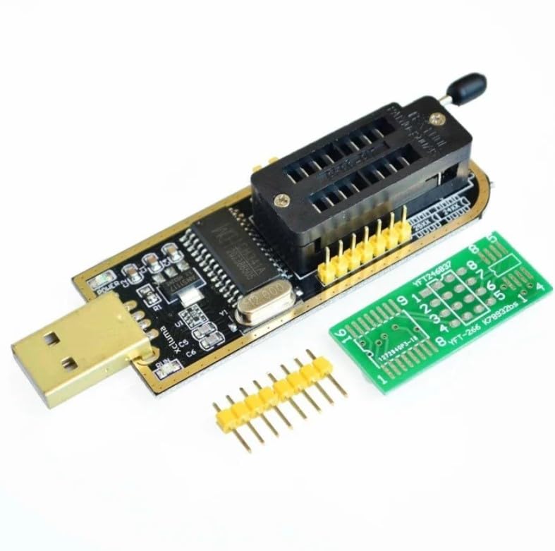 Image of Robocraze USB Programmer CH341A Series Burner Chip 24 EEPROM BIOS Writer 25 SPI Flash Board