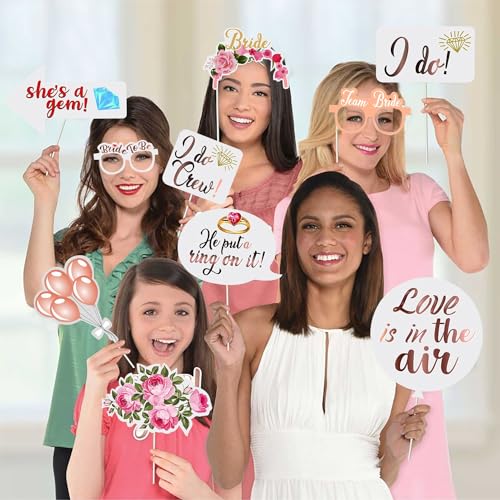 Image of Party Propz Bride to Be Photobooth Props Kit - 23pcs Cardstock Paper Decorations for Bachelorette Party, Haldi, Mehendi & Wedding Events