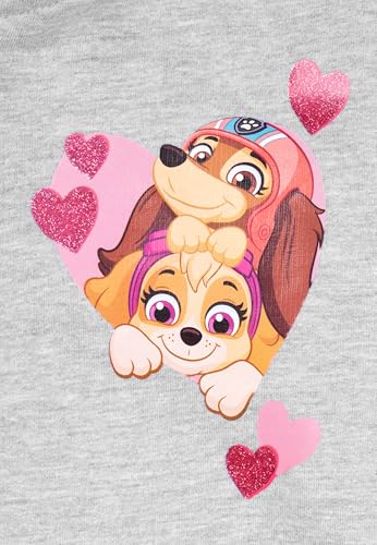 United Labels Paw Patrol Sweatjacke für Mädchen - Kinder Kapuzenpullover mit Reißverschluss Hoodie Grau (DE/NL/SE/PL, Numerisch, 122, 128, Regular, Grau)