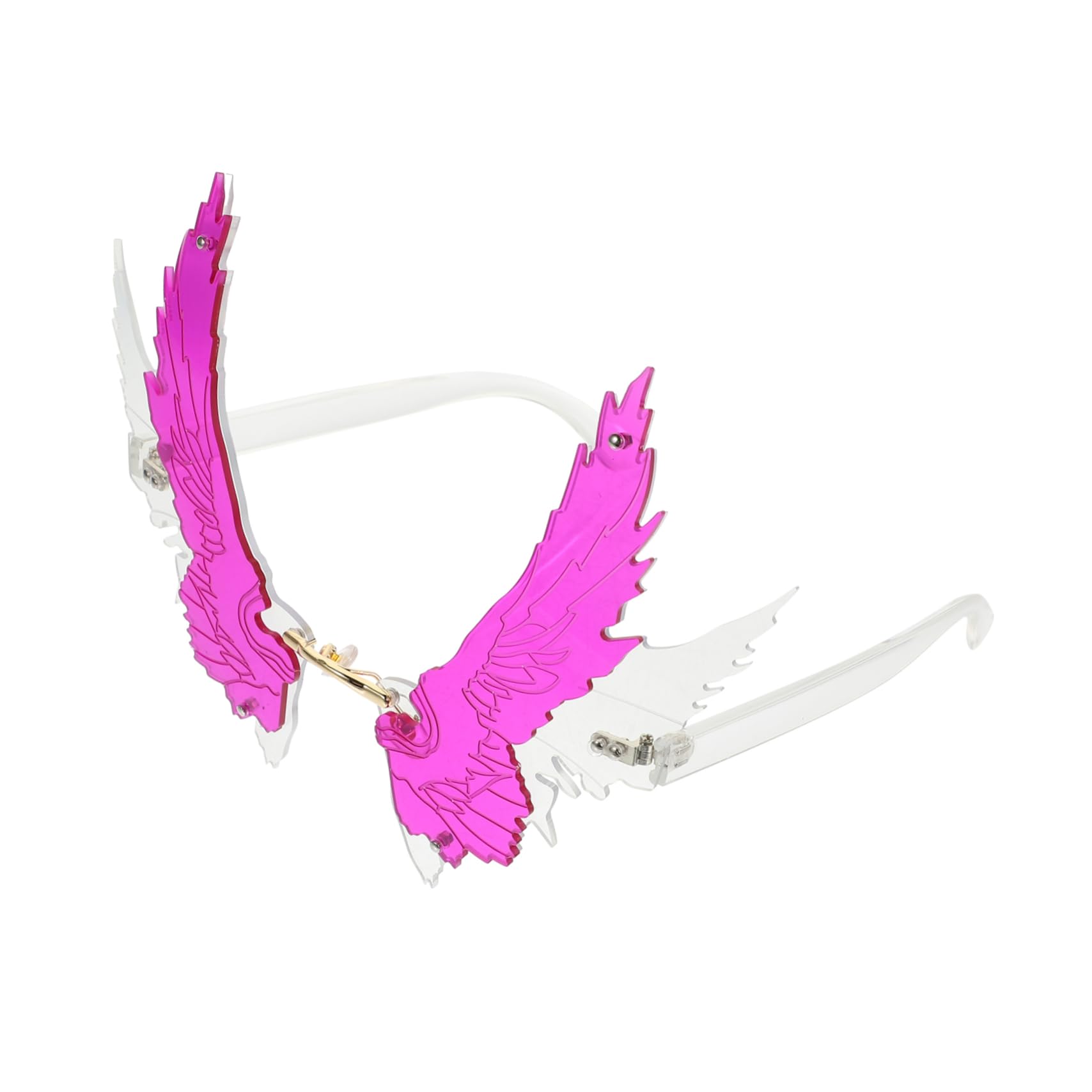 Beavorty Wing Sunglasses Frameless Fashion Eyeglasses Unisex Oversized Blue Light Blocking Glasses Prop