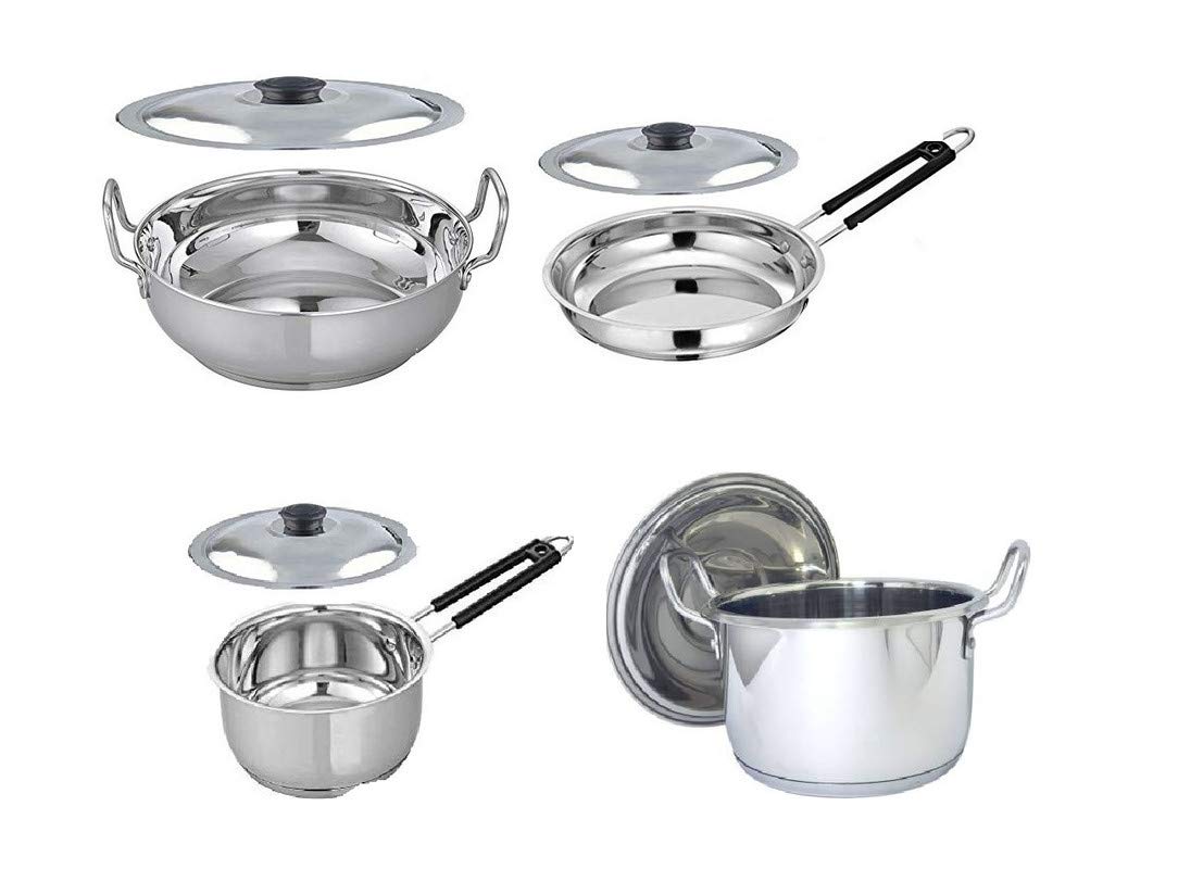Buy Prego Stainless Steel Induction Base 1.5 LTR Frypan with Lid and 2.