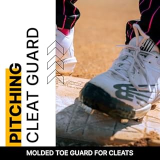 Molded Cleat Toe Protector, Softball & Baseball Cleat Cover Toe Protectors for Shoes & Cleats - Fits Most Sizes and Styles, Black, Right Cleat