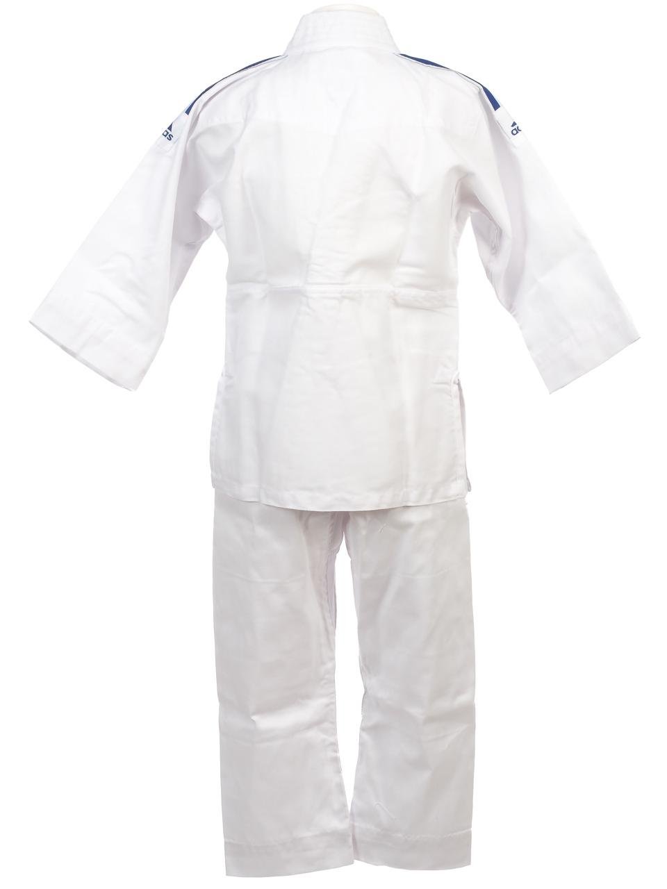 Adidas Kimono ADIJ180, pantalon élastique, sans ceinture - Blanc - Weiß, 90/100